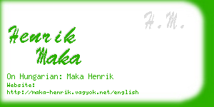 henrik maka business card